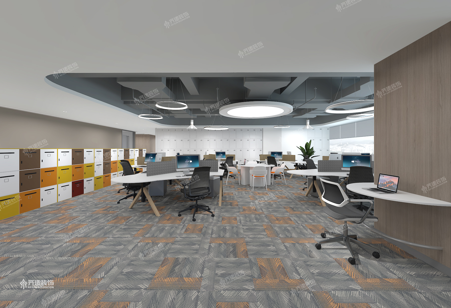 上海三菱重工空調員工辦公區裝修設計